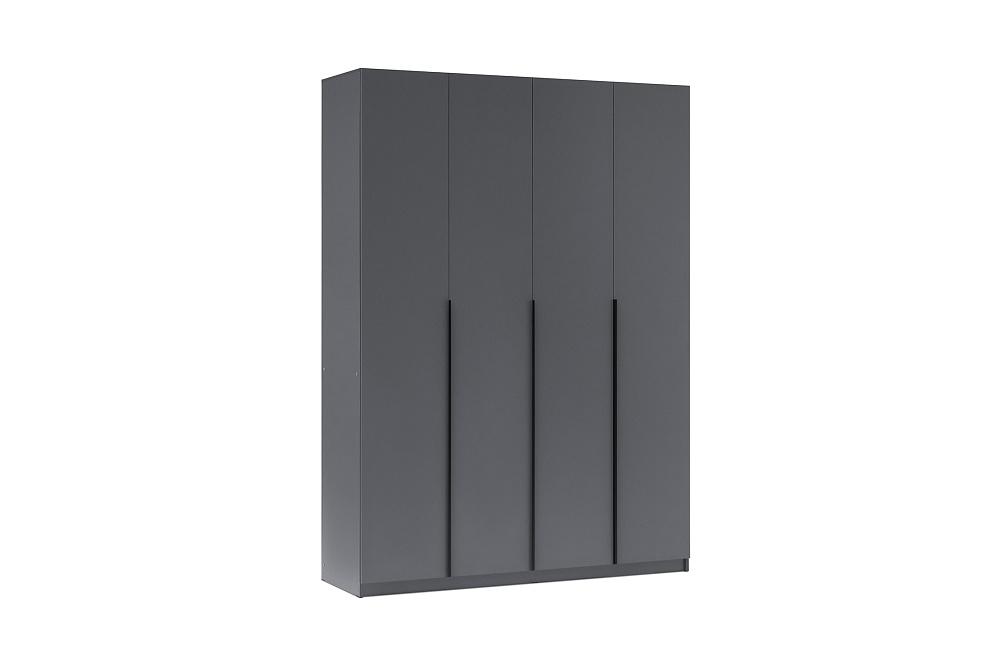 Шкаф 4-х створчатый Тивина графит серый