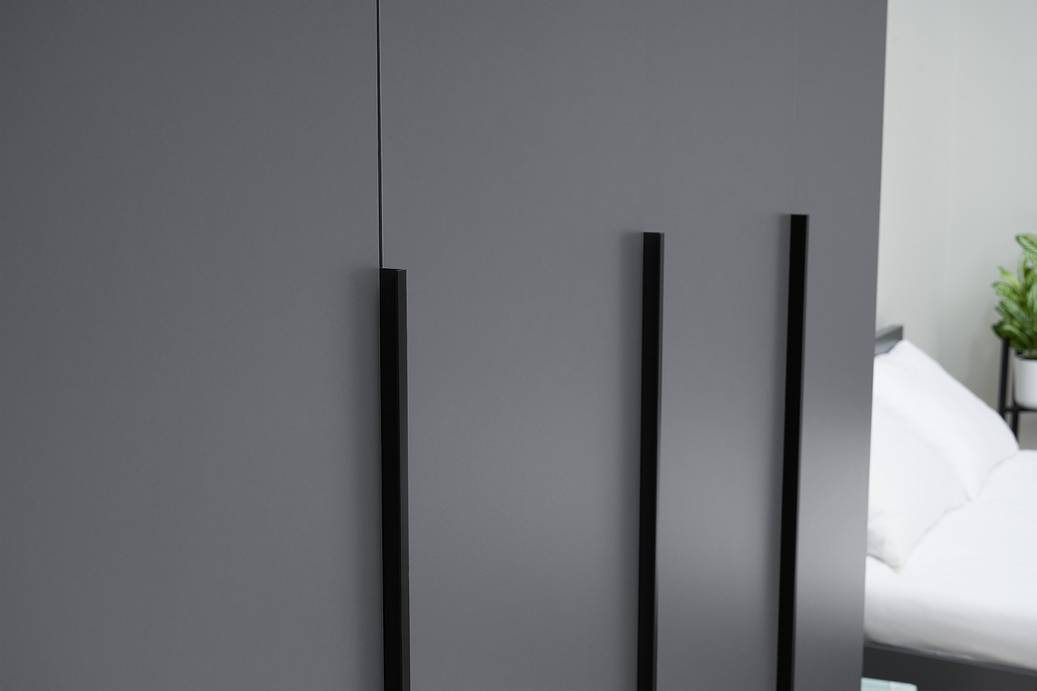 Шкаф 4-х створчатый Тивина графит серый