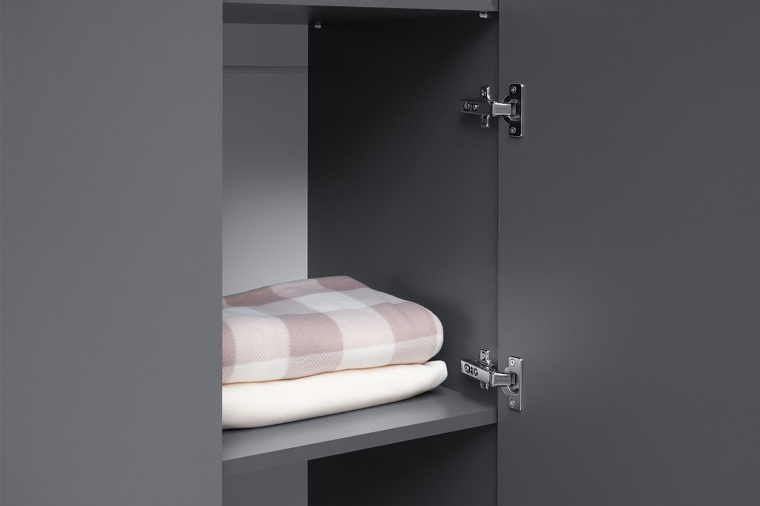 Шкаф 4-х створчатый Тивина графит серый