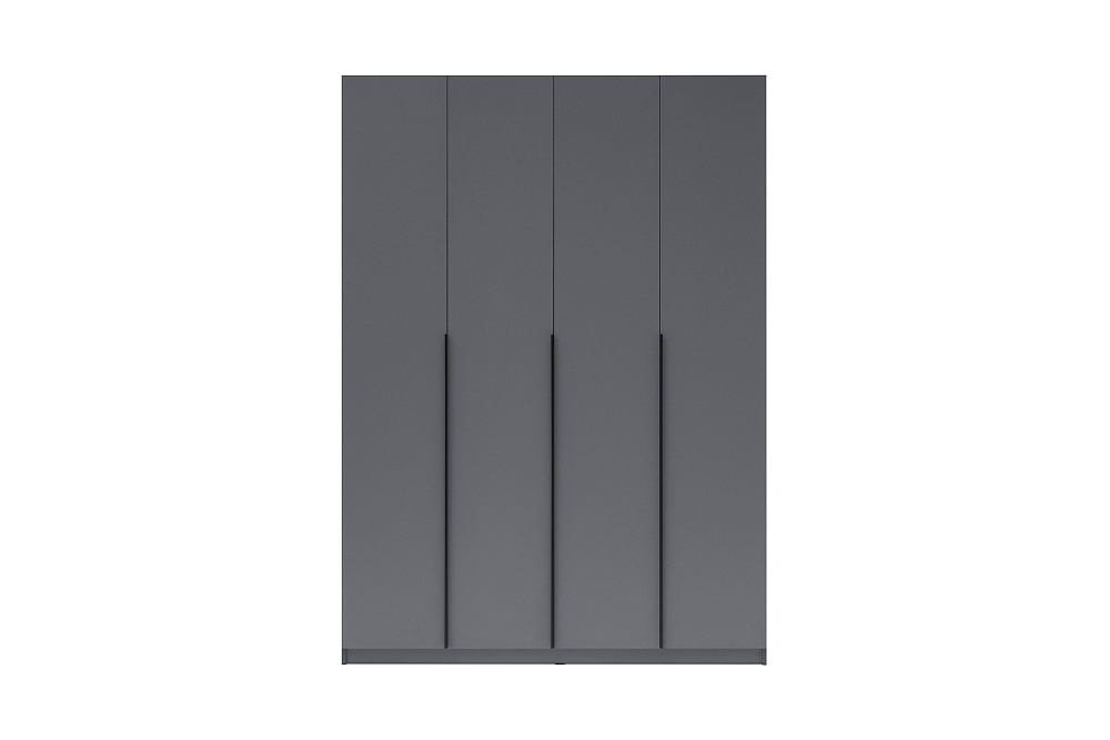 Шкаф 4-х створчатый Тивина графит серый