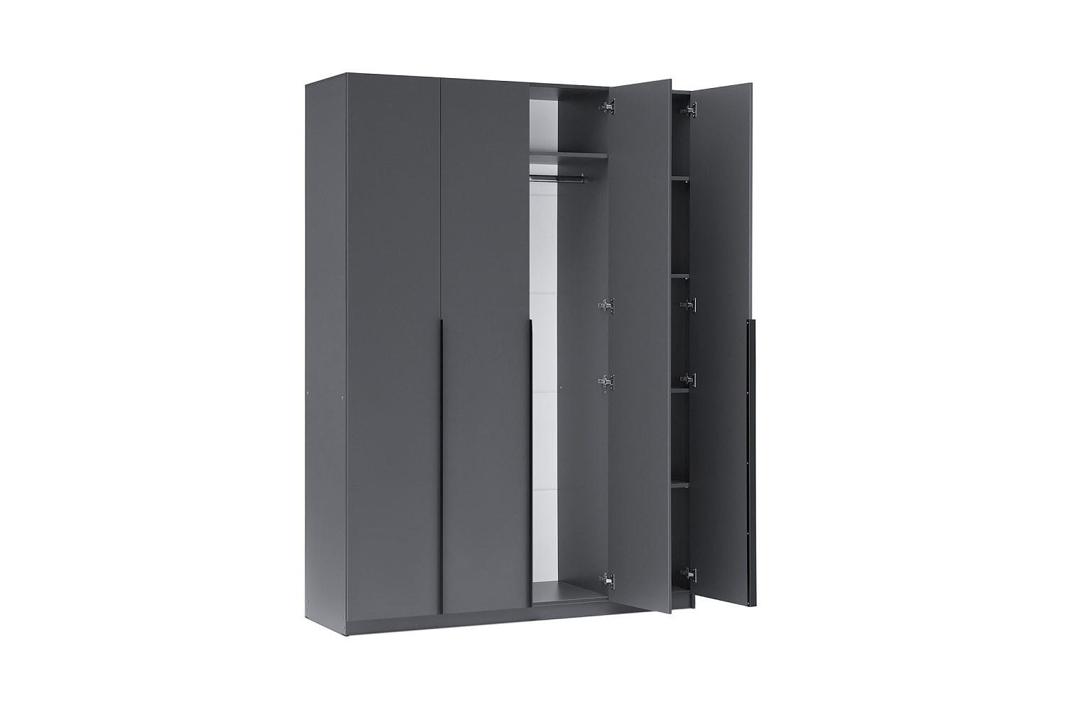 Шкаф 4-х створчатый Тивина графит серый