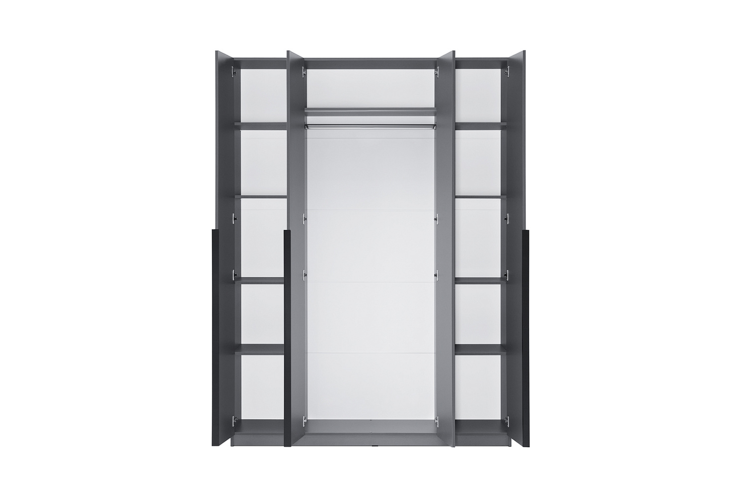 Шкаф 4-х створчатый Тивина графит серый