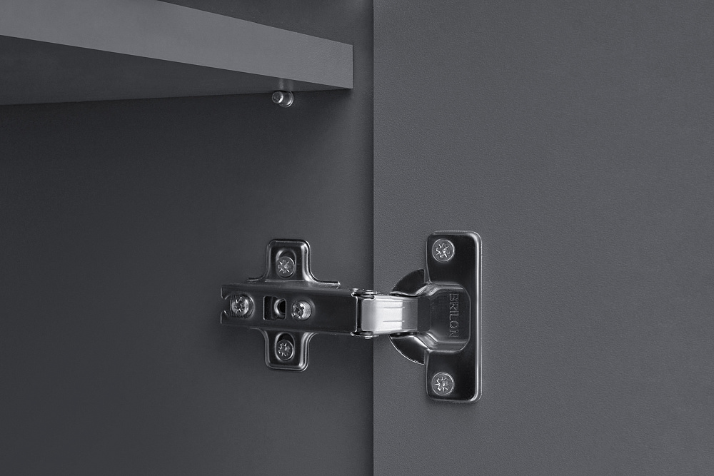 Шкаф 4-х створчатый Тивина графит серый