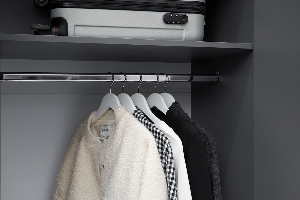 Шкаф 3-х створчатый Тивина графит серый