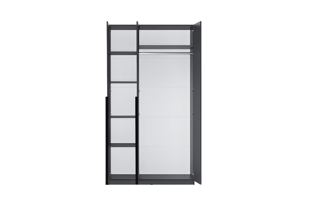 Шкаф 3-х створчатый Тивина графит серый