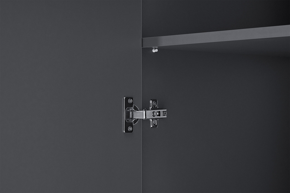 Шкаф 3-х створчатый Тивина графит серый