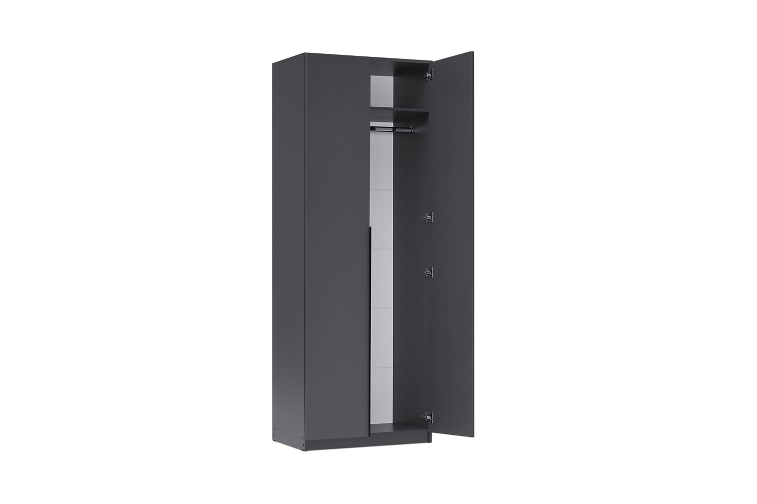 Шкаф 2-х створчатый Тивина графит серый