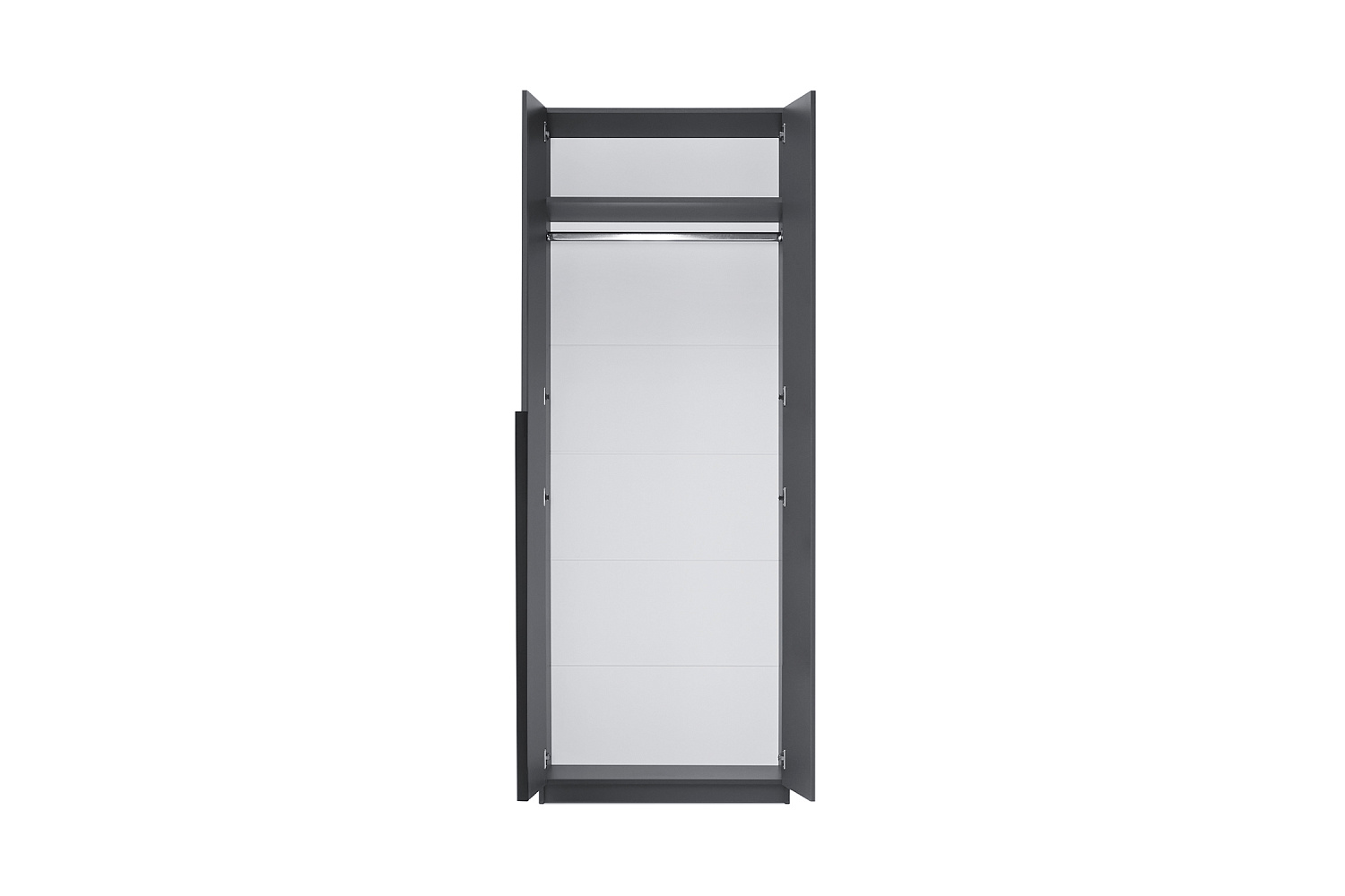 Шкаф 2-х створчатый Тивина графит серый