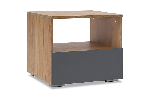 Тумба прикроватная Ирма графит серый / дуб крафт золото