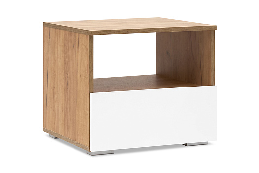 Тумба прикроватная Ирма белый / дуб крафт золото