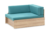 Диван выкатной №1 дуб сонома / аквамарин
