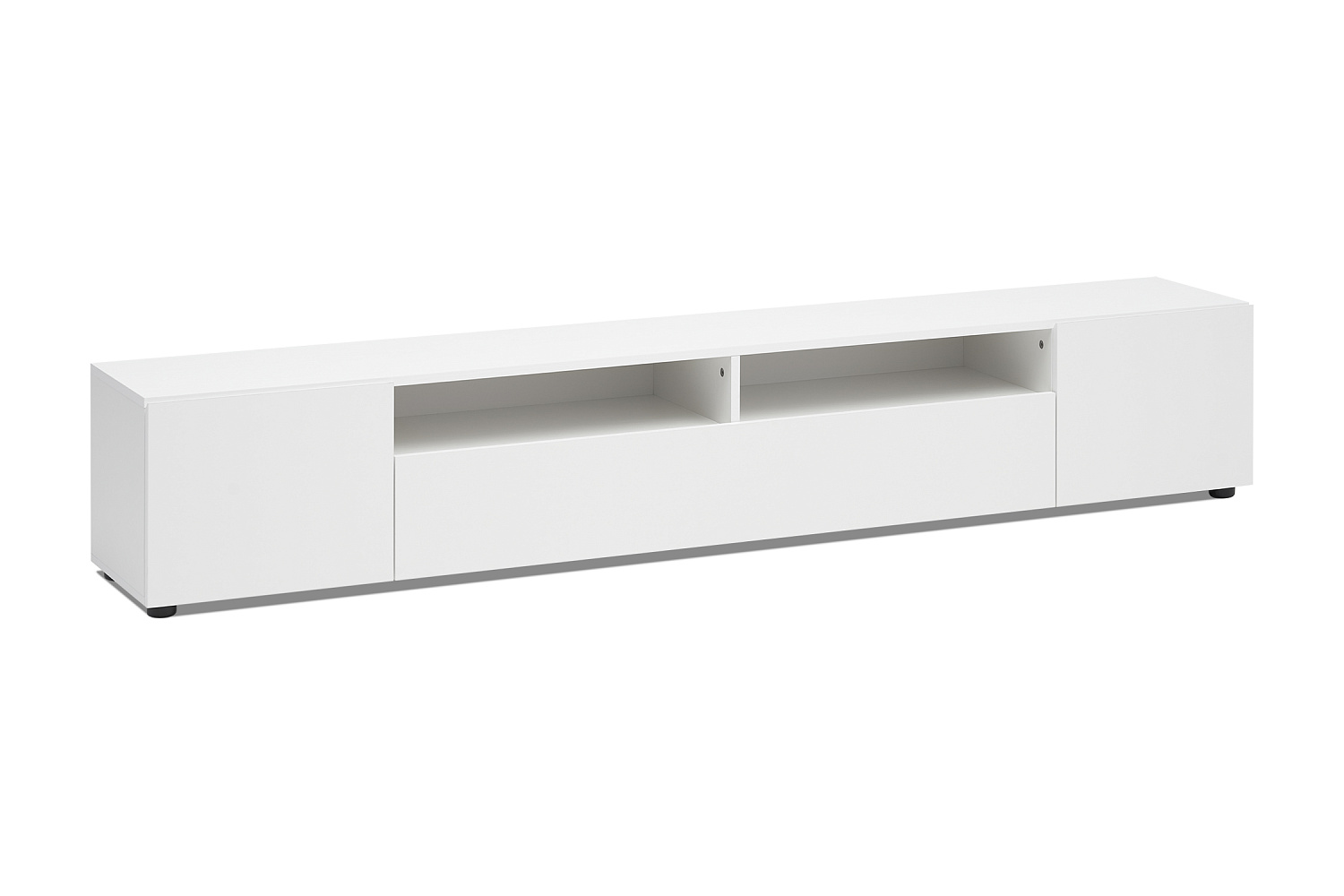 Тумба для ТВ Грейс белая текстурная