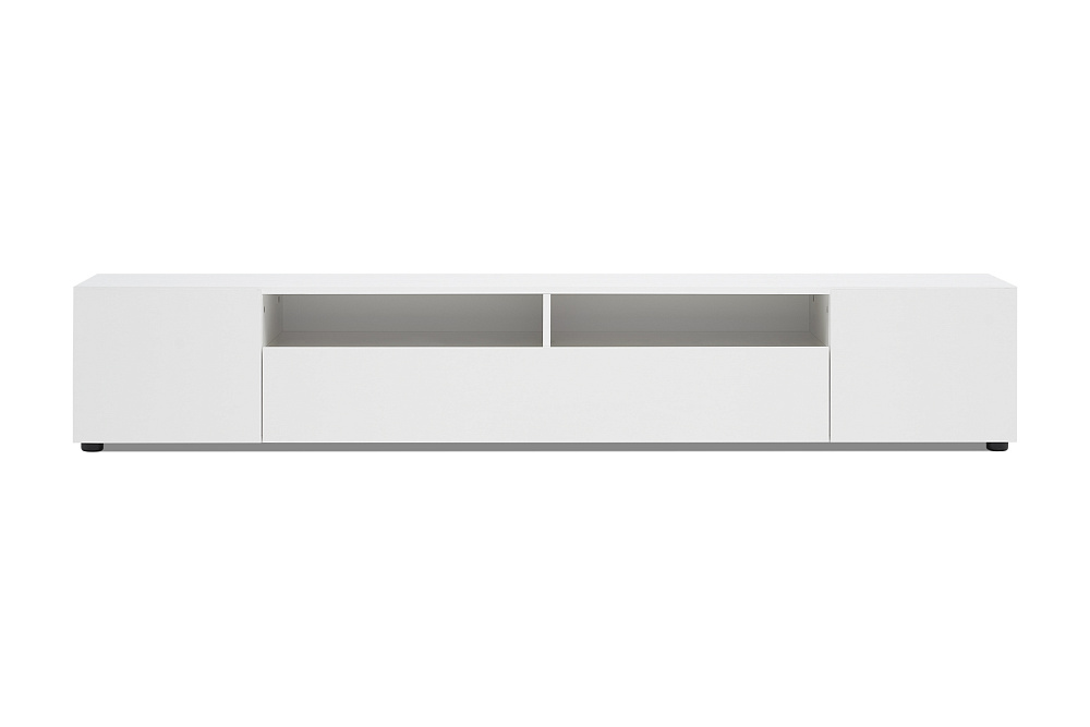 Тумба для ТВ Грейс белая текстурная