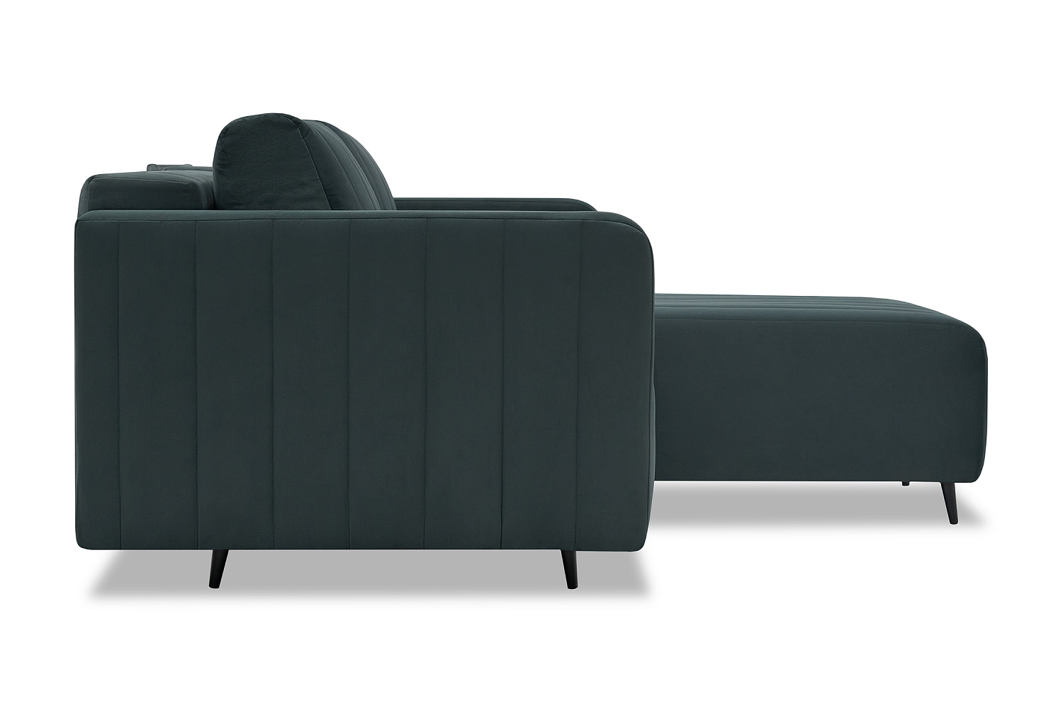 Диван угловой пантограф Флорент велюр серо-синий