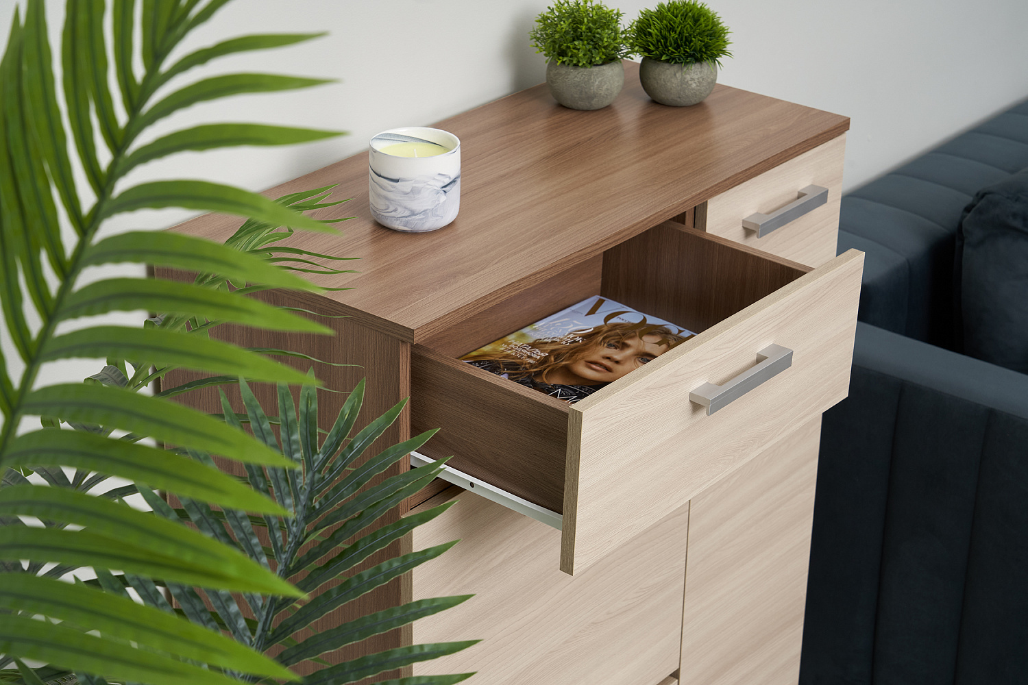 Тумба высокая Ника ясень шимо 