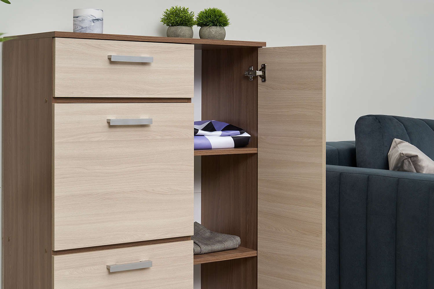 Тумба высокая Ника ясень шимо 