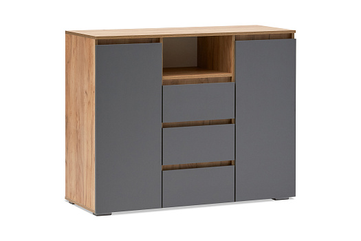 Комод Ирма дуб крафт золото / серый графит