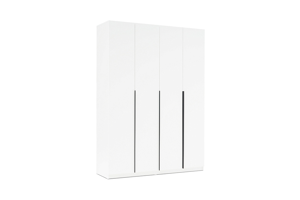 Шкаф 4-х створчатый Тивина белый текстурный