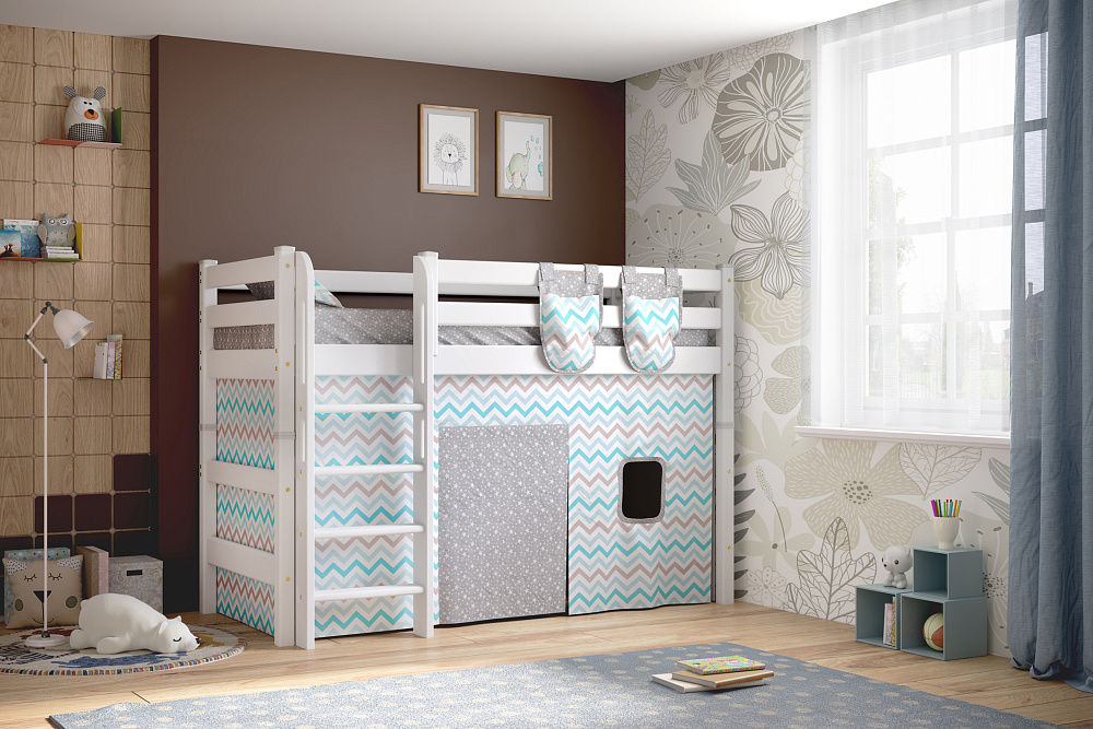 Кровать-чердак Соня белая