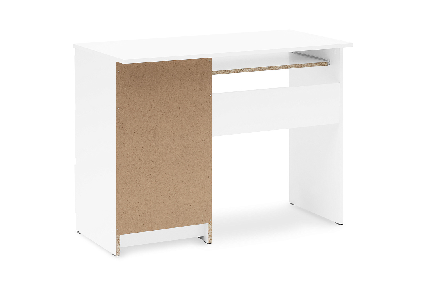 Стол письменный Челси 3 ящика белый / белый глянец