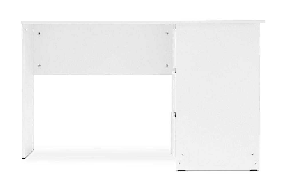 Стол письменный Челси угловой белый / белый глянец