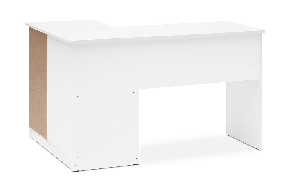 Стол письменный Челси угловой белый / белый глянец