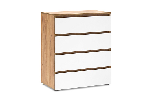 Комод с 4-мя ящиками Ирма дуб крафт золото / белый