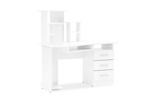 Стол компьютерный с надстройкой №1 белый