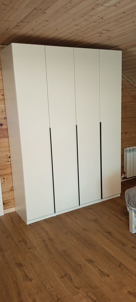 Шкаф 4-х створчатый Тивина графит серый