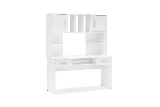 Стол компьютерный с надстройкой №8 белый