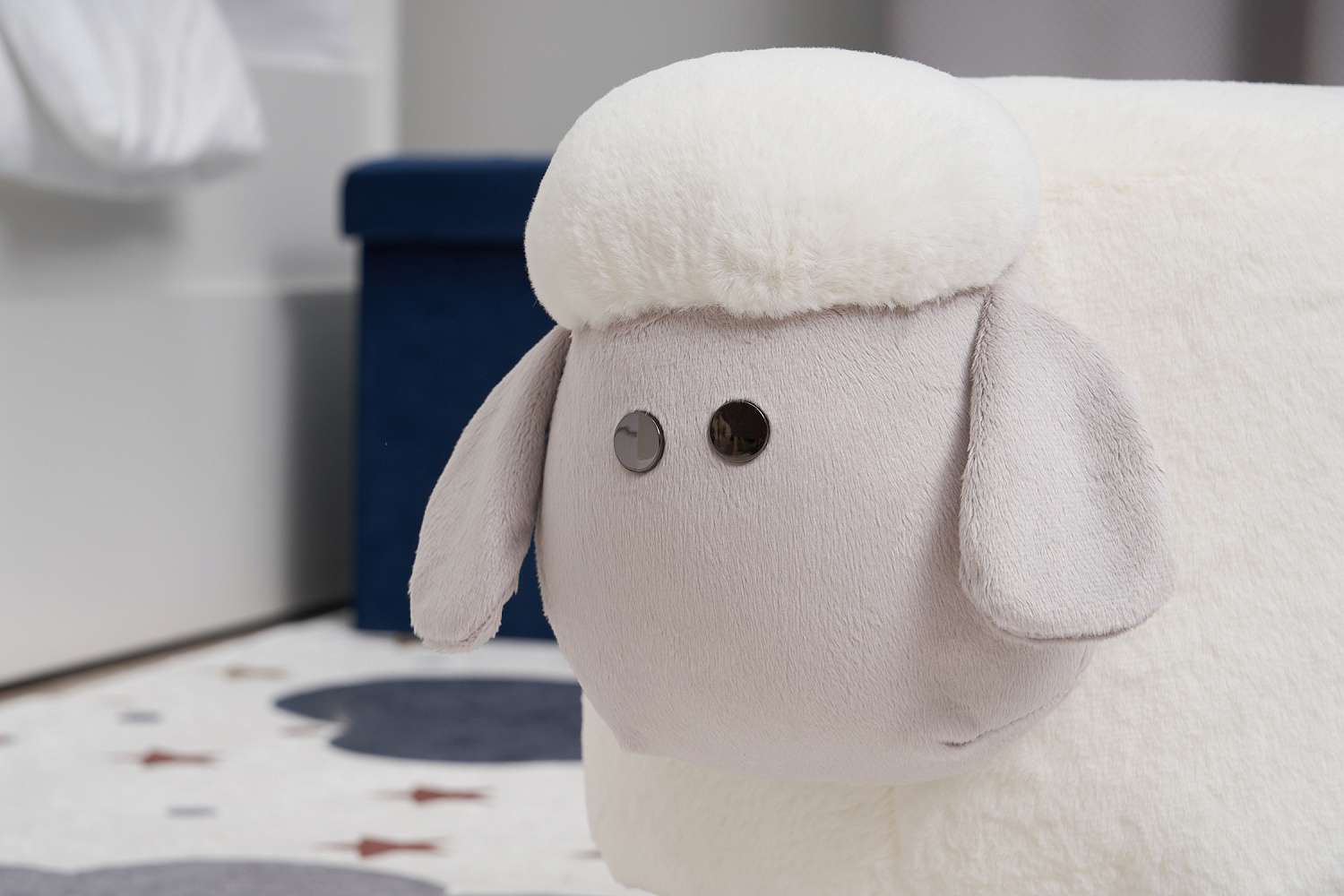 Пуф Leset Lamb Combi молочный / серый