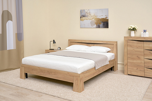 Кровать Паола дуб крафт золотой / венге