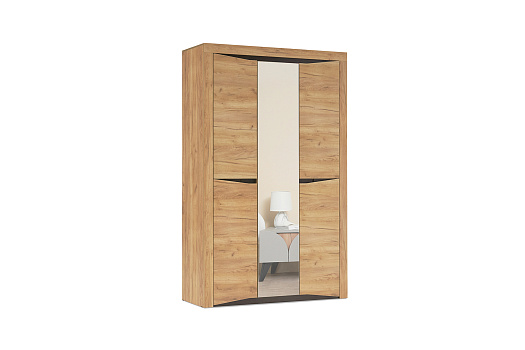 Шкаф 3-х створчатый Паола ШК 702 дуб крафт золотой / венге