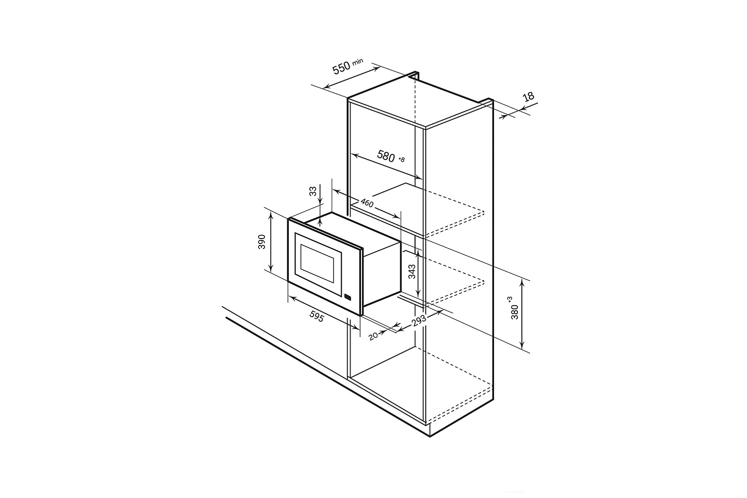 Встраиваемая микроволновка BIMO 20.05 INOX