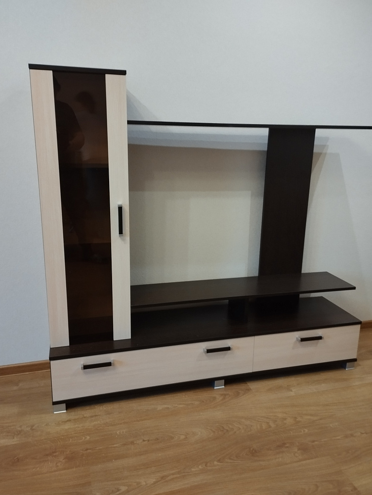 Стенка Соло-6 дуб сонома светлый / белый