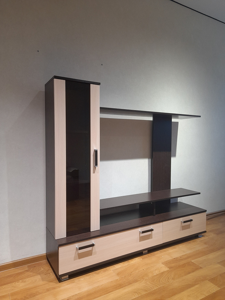 Стенка Соло-6 дуб сонома светлый / белый