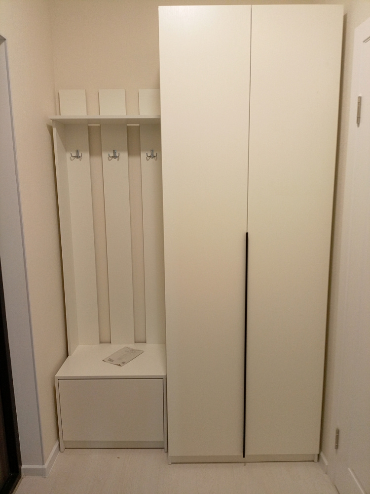 Шкаф 2-х створчатый Тивина белый текстурный