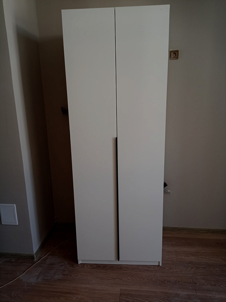 Шкаф 2-х створчатый Тивина белый текстурный