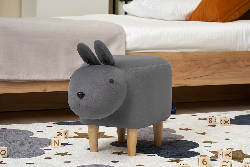 Пуф Leset Rabbit Combi серый