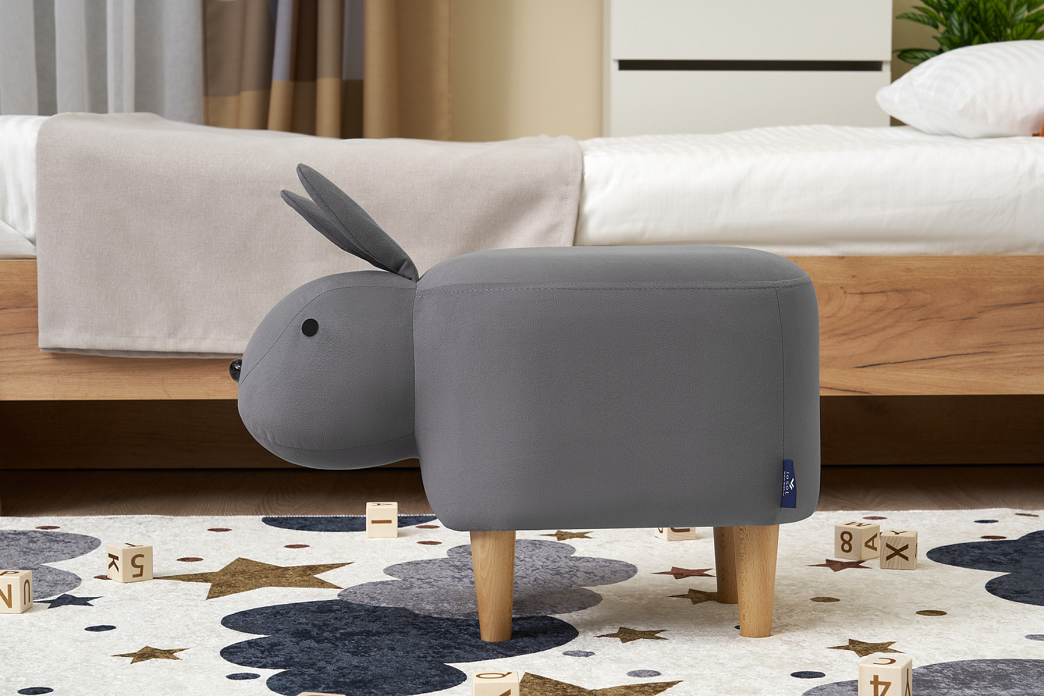 Пуф Leset Rabbit Combi серый