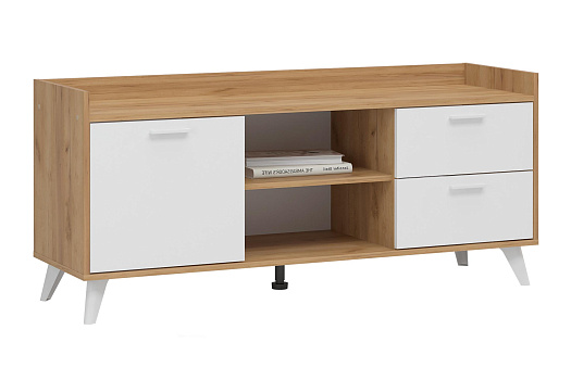 ТВ-тумба Ирис ТБ-02 дуб крафт золото / белый