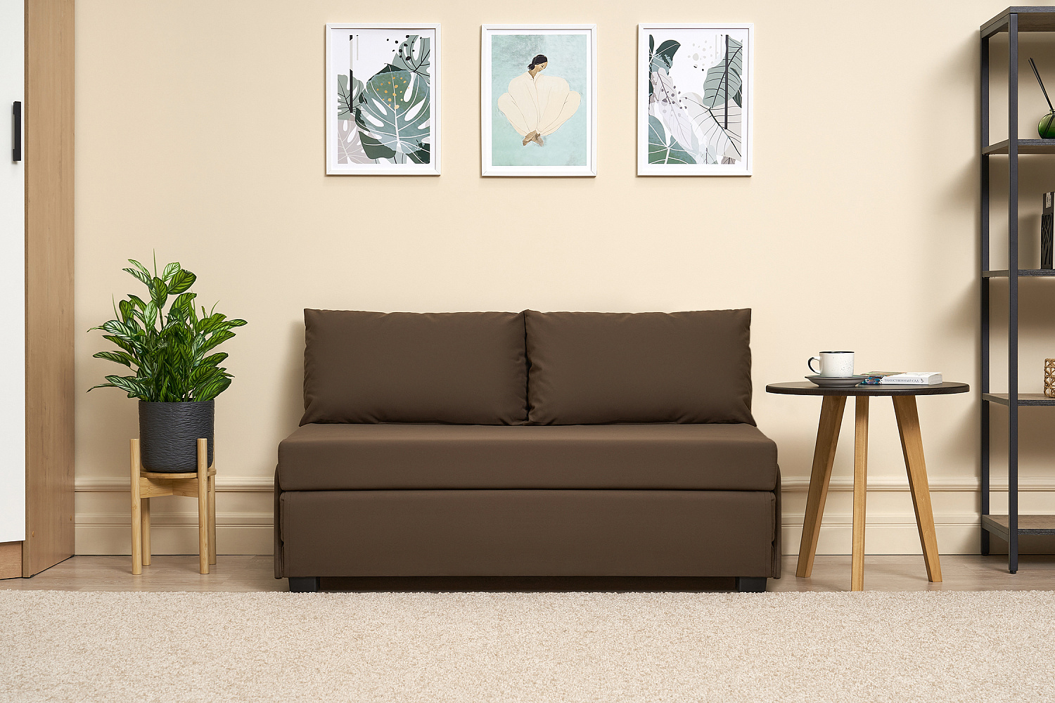 Диван откидной Немо коричневый