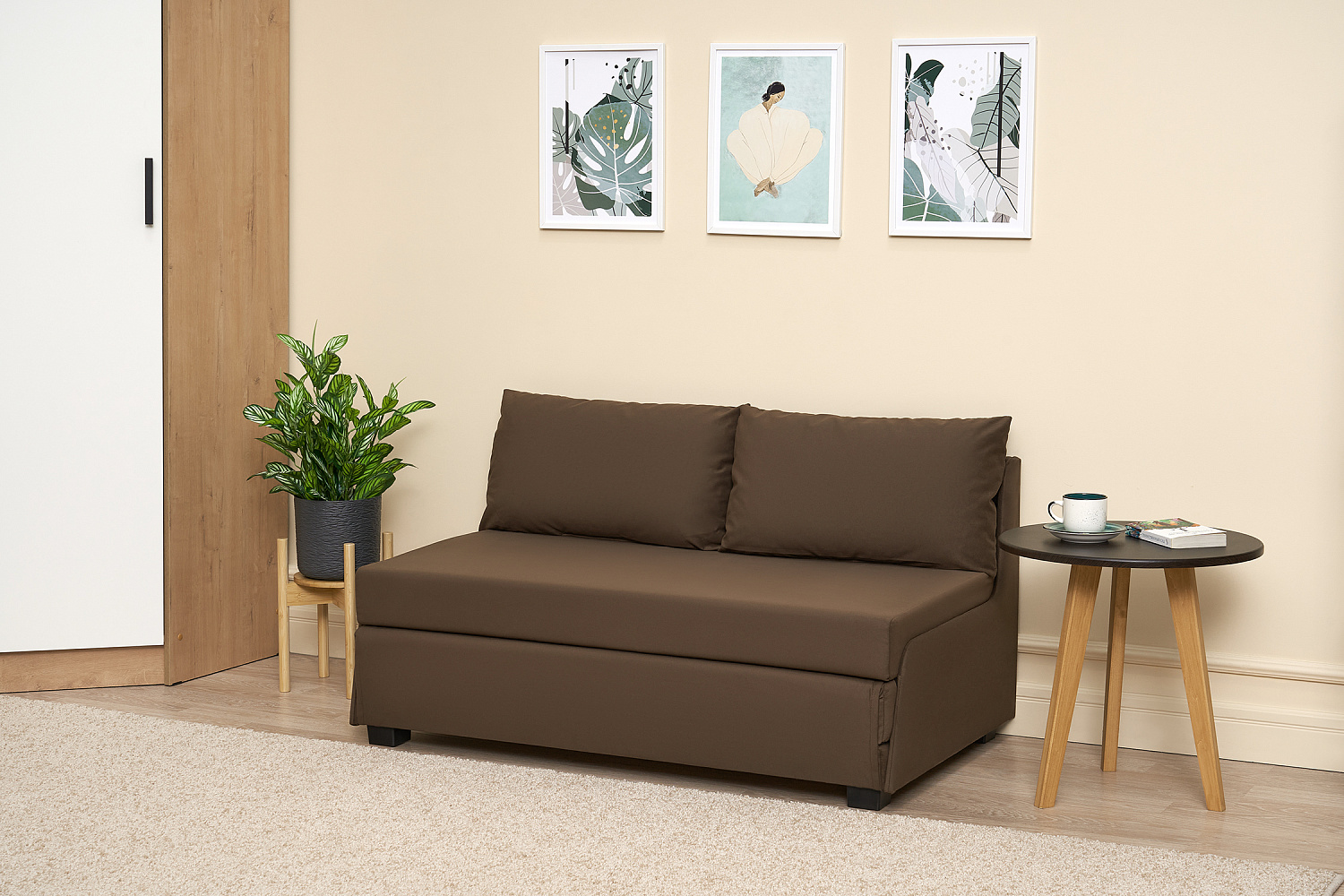 Диван откидной Немо коричневый