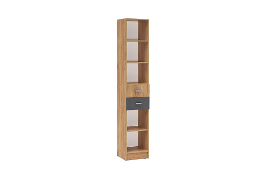 Стеллаж Мартина с ящиками графит / дуб крафт