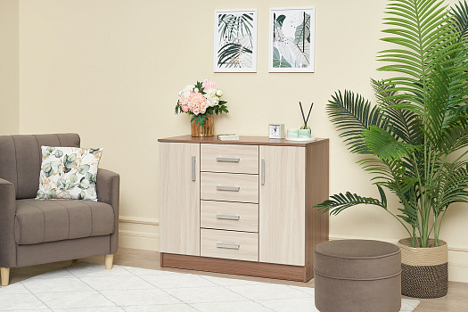 Комод К1000-2Д ясень шимо