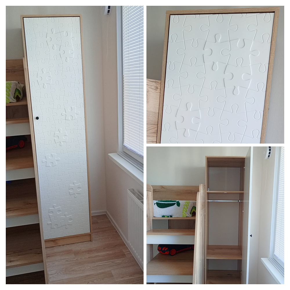 Пенал Киви ШК-01 белый / дуб делано