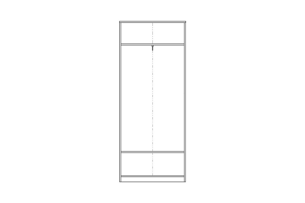 Шкаф двухдверный Сириус с 1 ящиком дуб венге