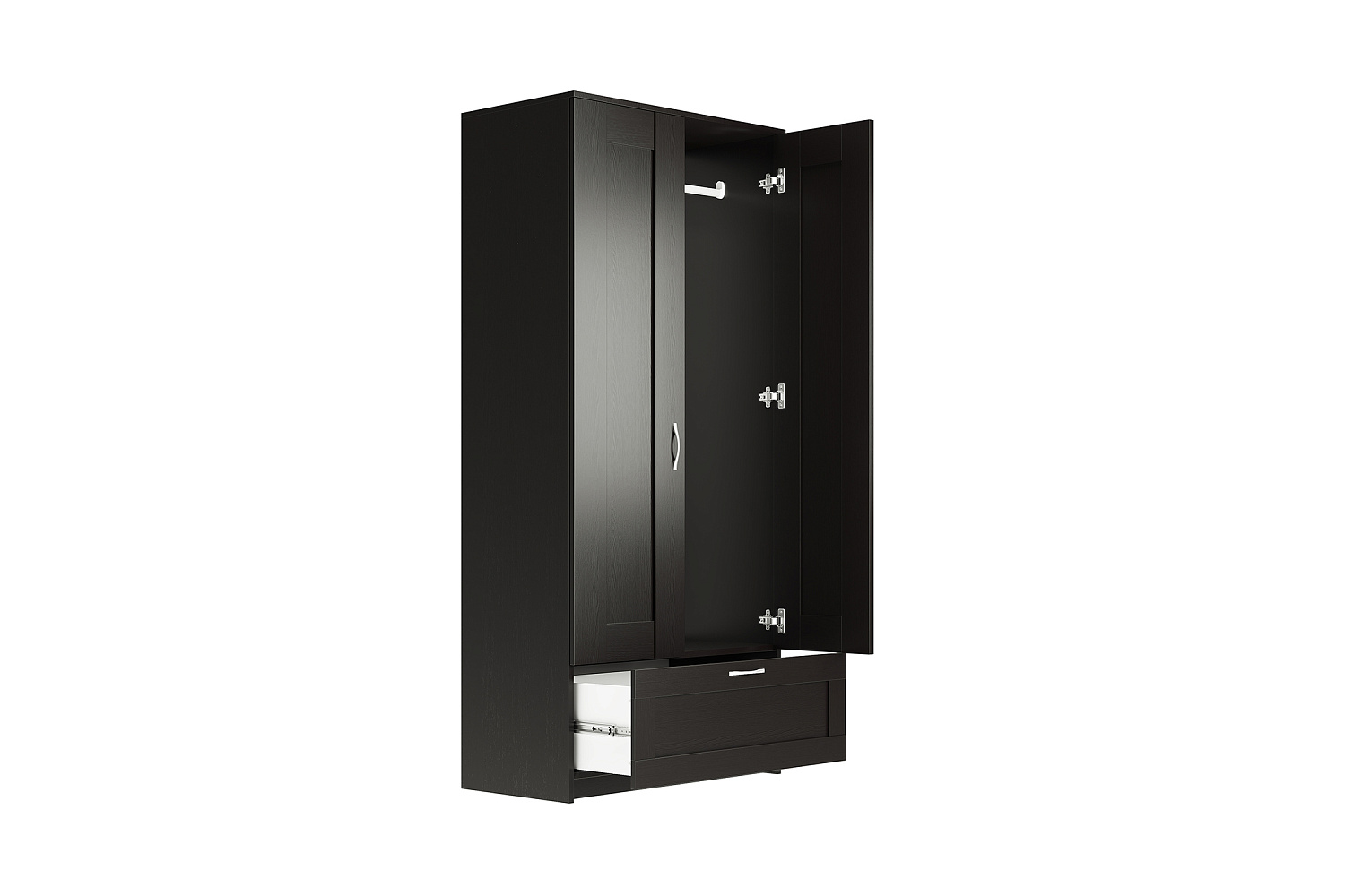 Шкаф двухстворчатый  Сириус венге с одним ящиком