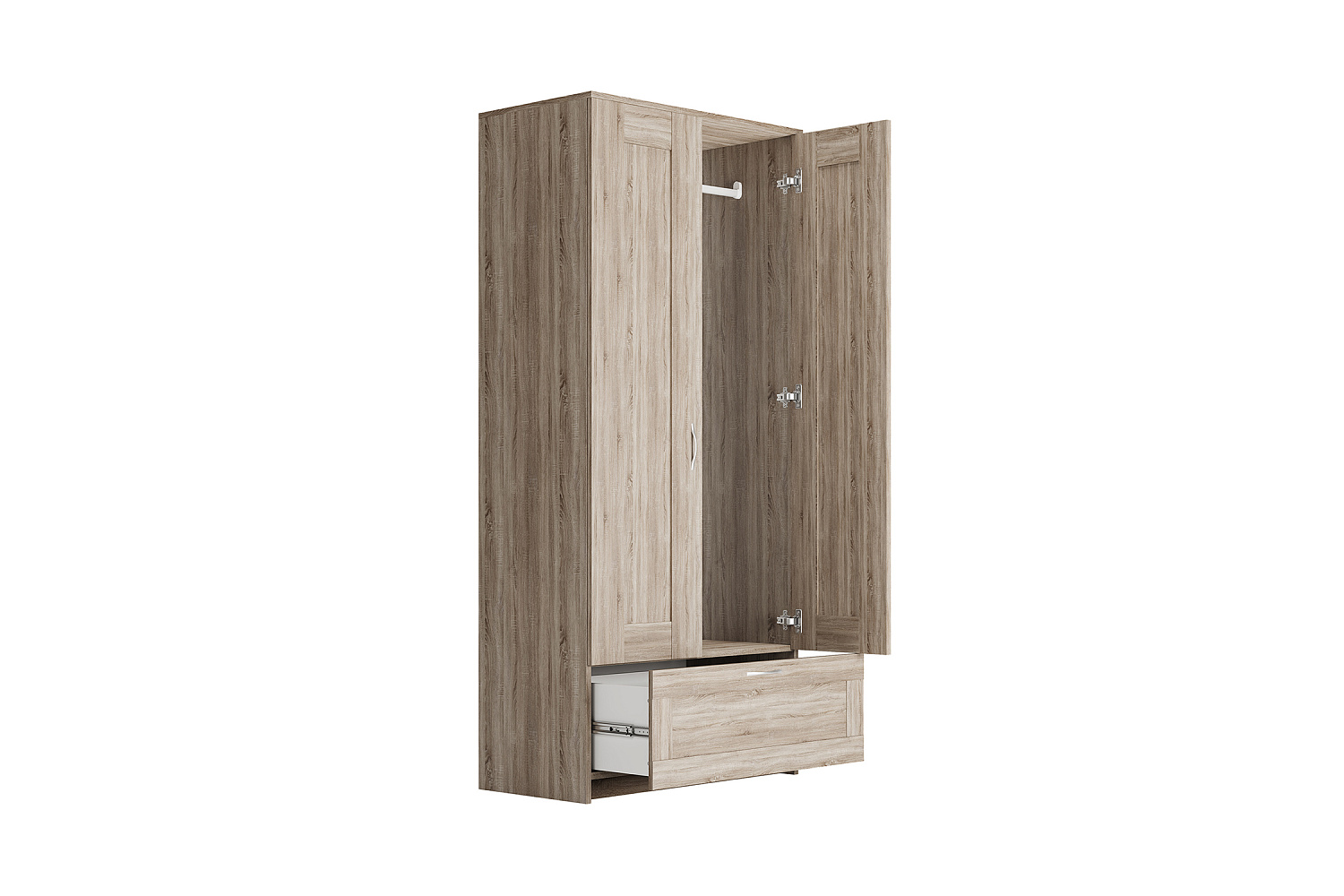 Шкаф двухстворчатый Сириус дуб сонома с одним ящиком