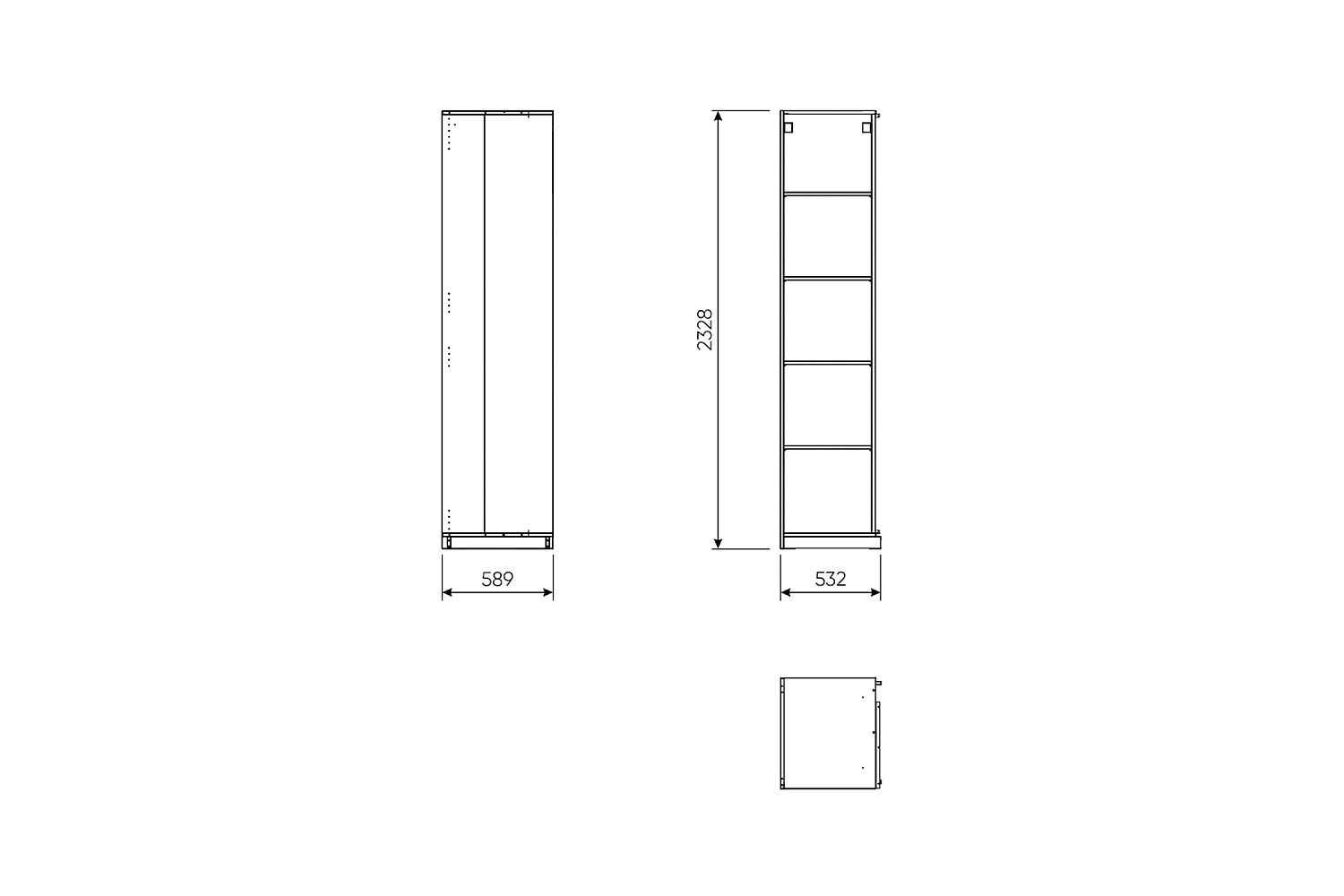 Cтеллаж угловой Макс 53.2х58.9 см серый